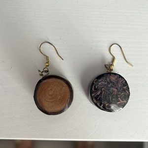 Boho wooden earrings